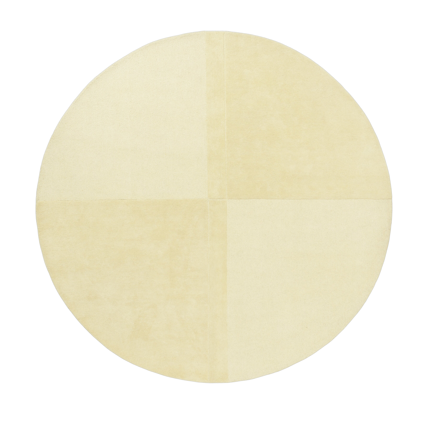 Alfombra redonda de lana tufted à la o mano, diseño de damero amarillo claro, 280 cm Level - Normann Copenhagen