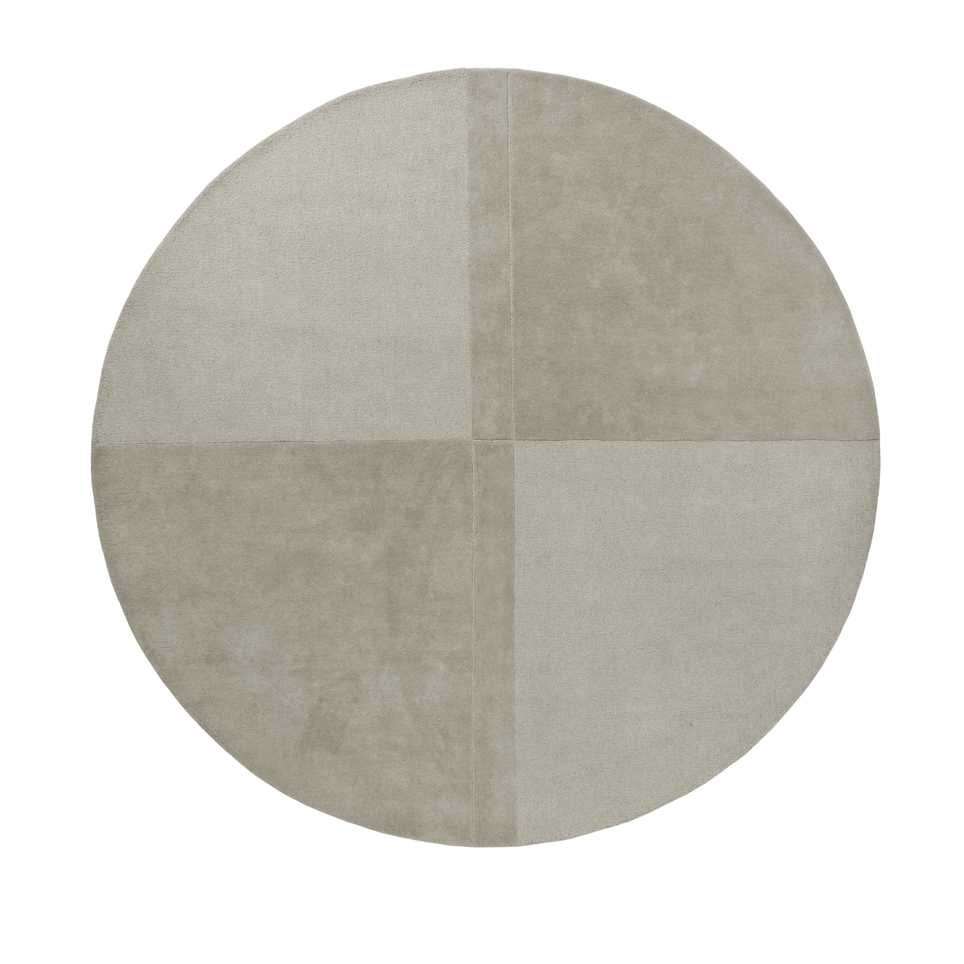 Alfombra redonda de lana tufting à la o a mano, diseño de damero gris cálido, 280 cm Level - Normann Copenhagen