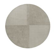 à la -hand tufted wool rug, warm gray checkered pattern, 280 cm Level - Normann Copenhagen