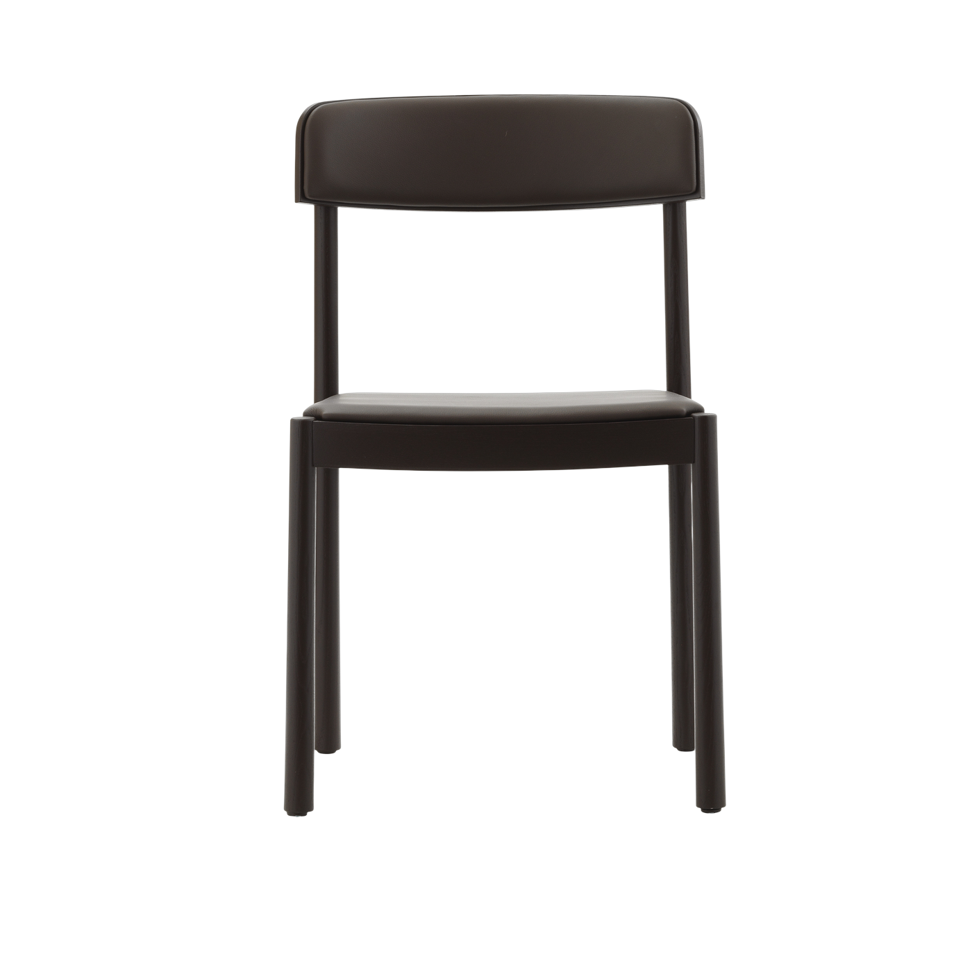 Silla de madera de fresno marrón y cuero chocolate oscuro Timb - Normann Copenhagen