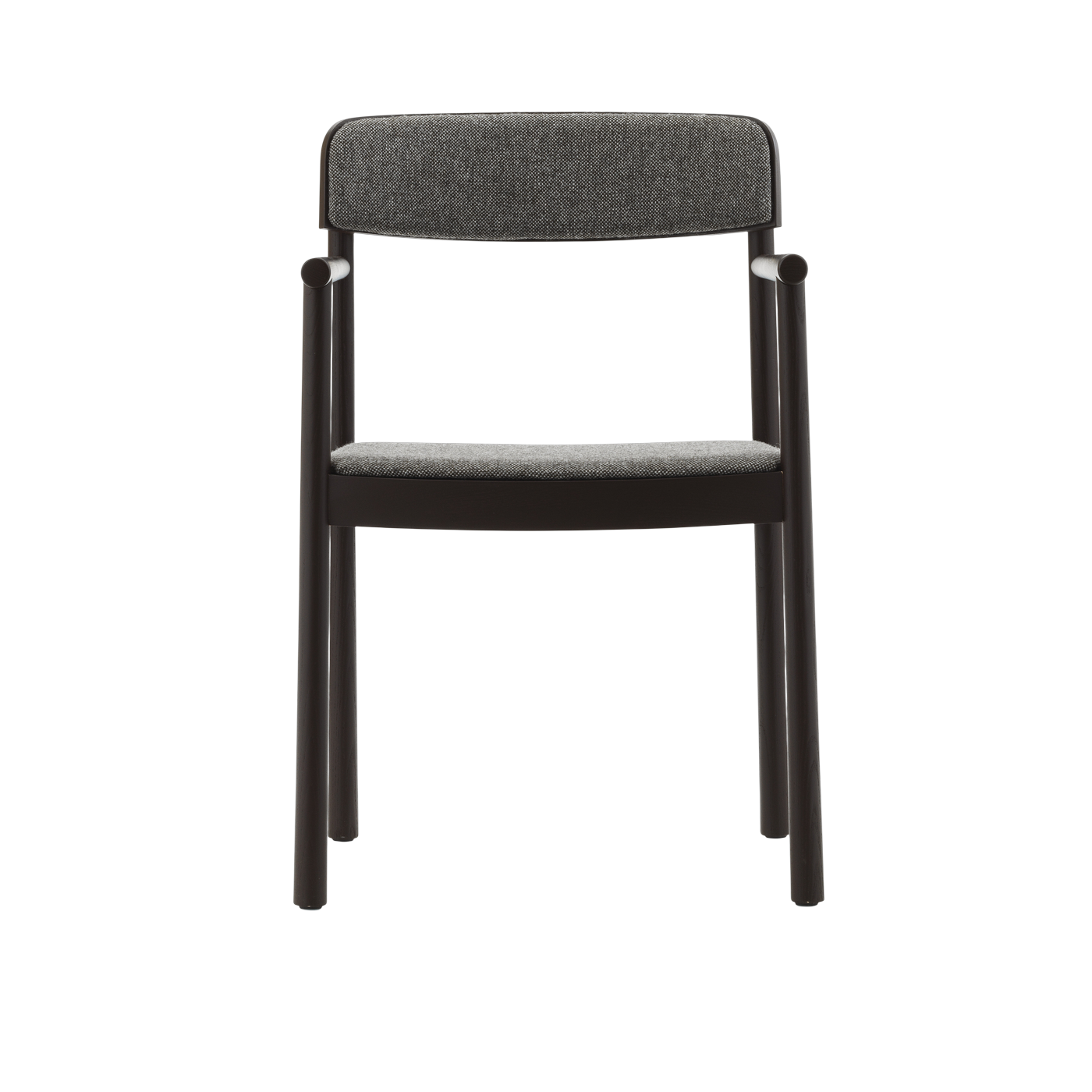 Silla con reposabrazos de madera de fresno marrón y tejido Hallingdal 368 Timb - Normann Copenhagen