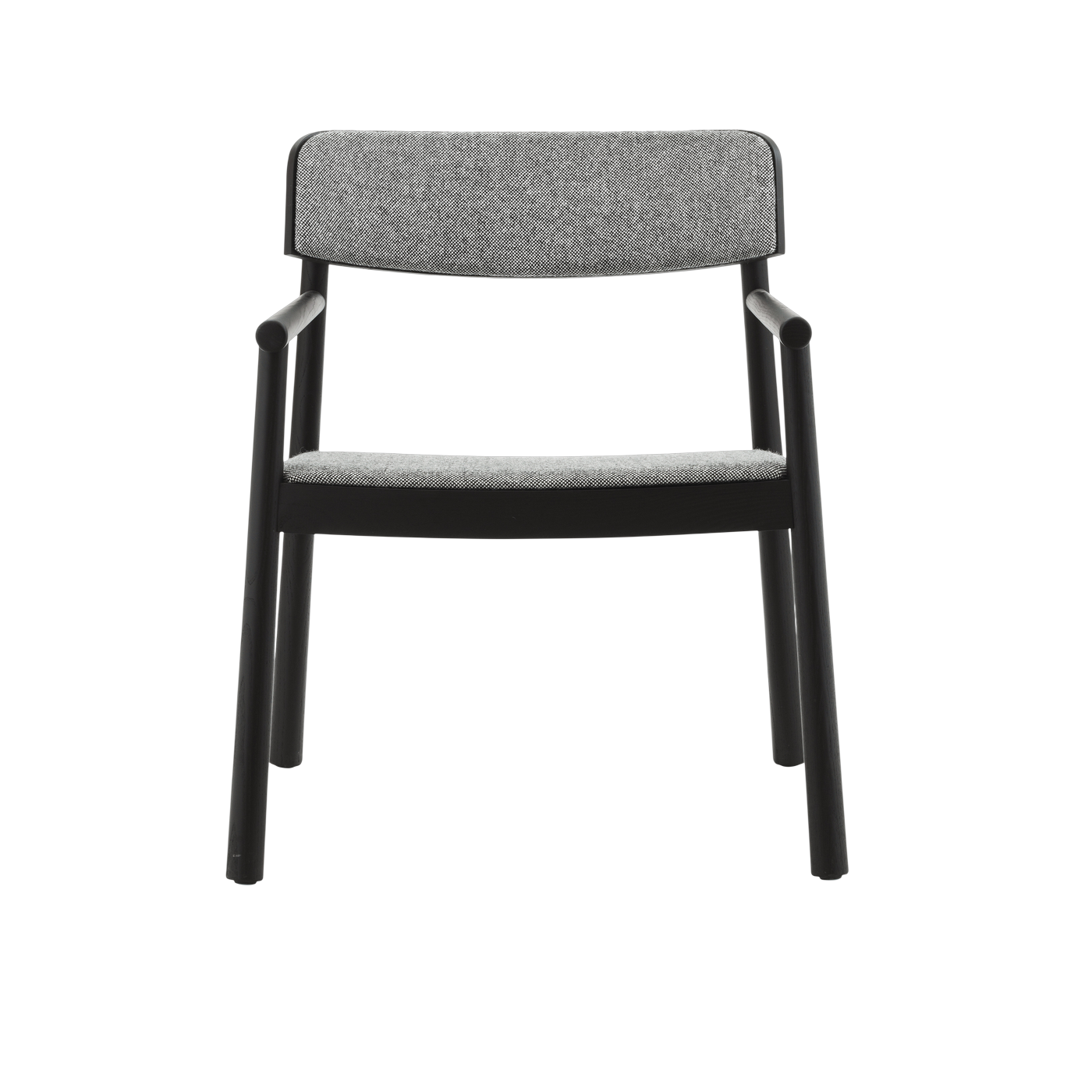 Sillón de madera de fresno negro y tela gris hallindal 166 Timb - Normann Copenhagen