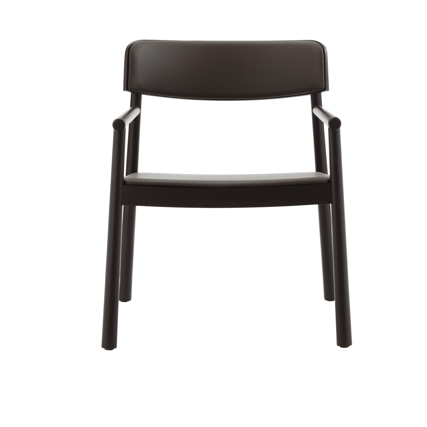 Sillón de madera de fresno marrón y cuero chocolate ultra Timb - Normann Copenhagen