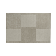 à la -hand tufted rectangular wool rug in warm gray checkerboard pattern, 200x300cm Level - Normann Copenhagen