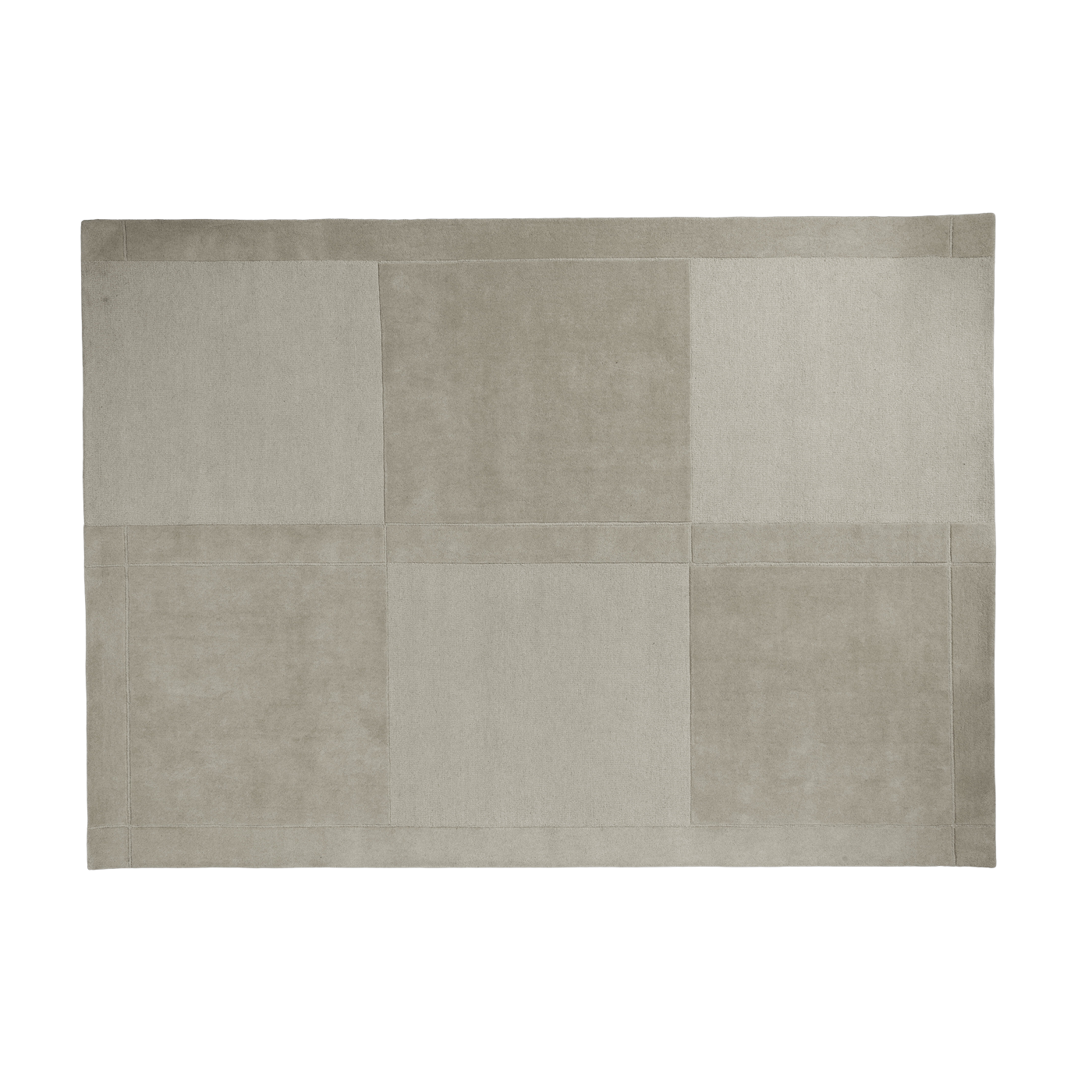 Alfombra rectangular de lana tufting à la o mano, diseño de damero gris cálido, 250 x 350 cm Level - Normann Copenhagen