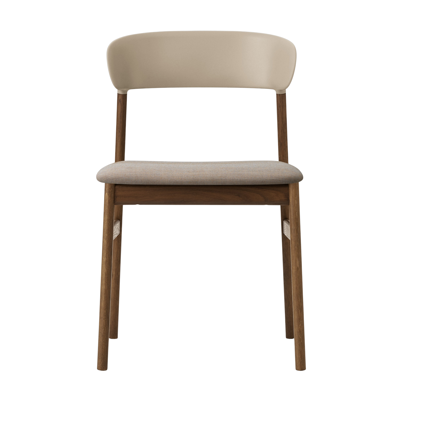 Silla de tela beige remix 242 y roble ahumado Herit - Normann Copenhagen