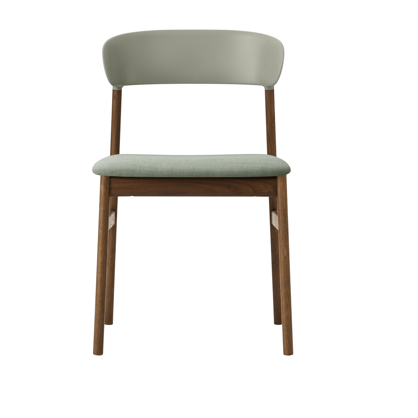 Silla de tela verde remix 906 y roble ahumado Herit - Normann Copenhagen
