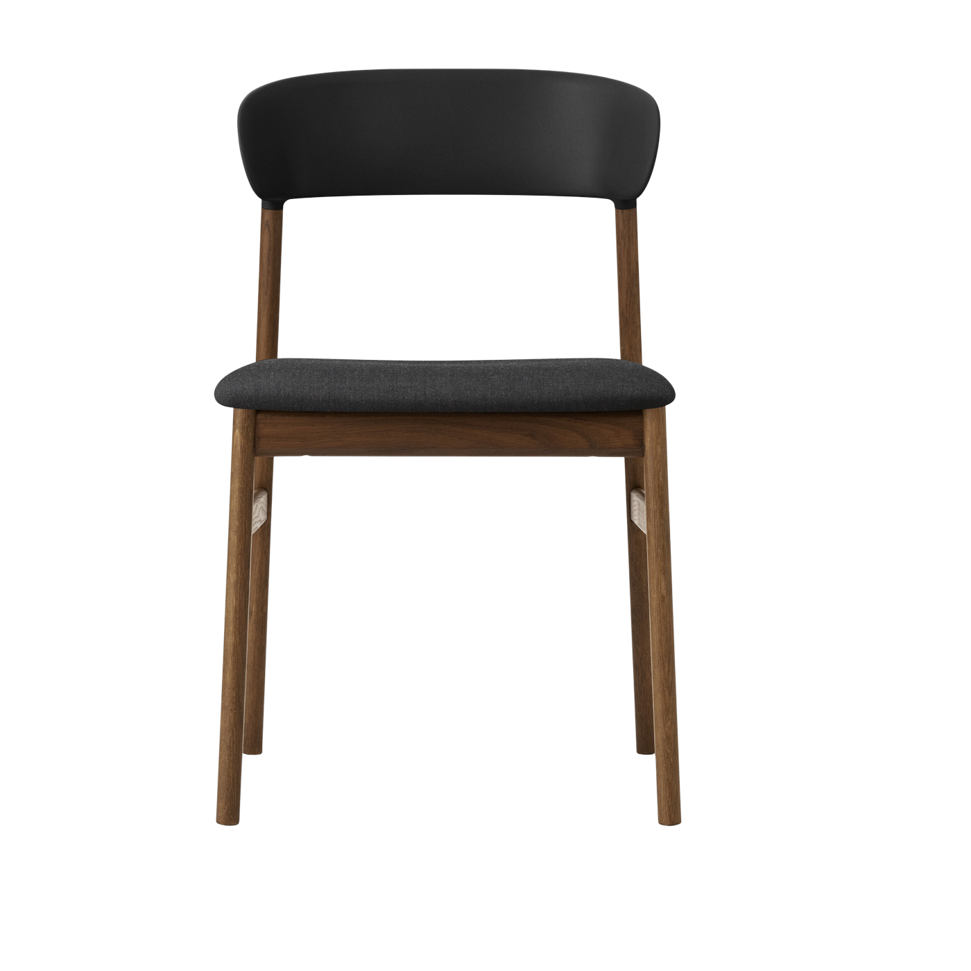 Silla de tela negra remix 173 y roble ahumado Herit - Normann Copenhagen