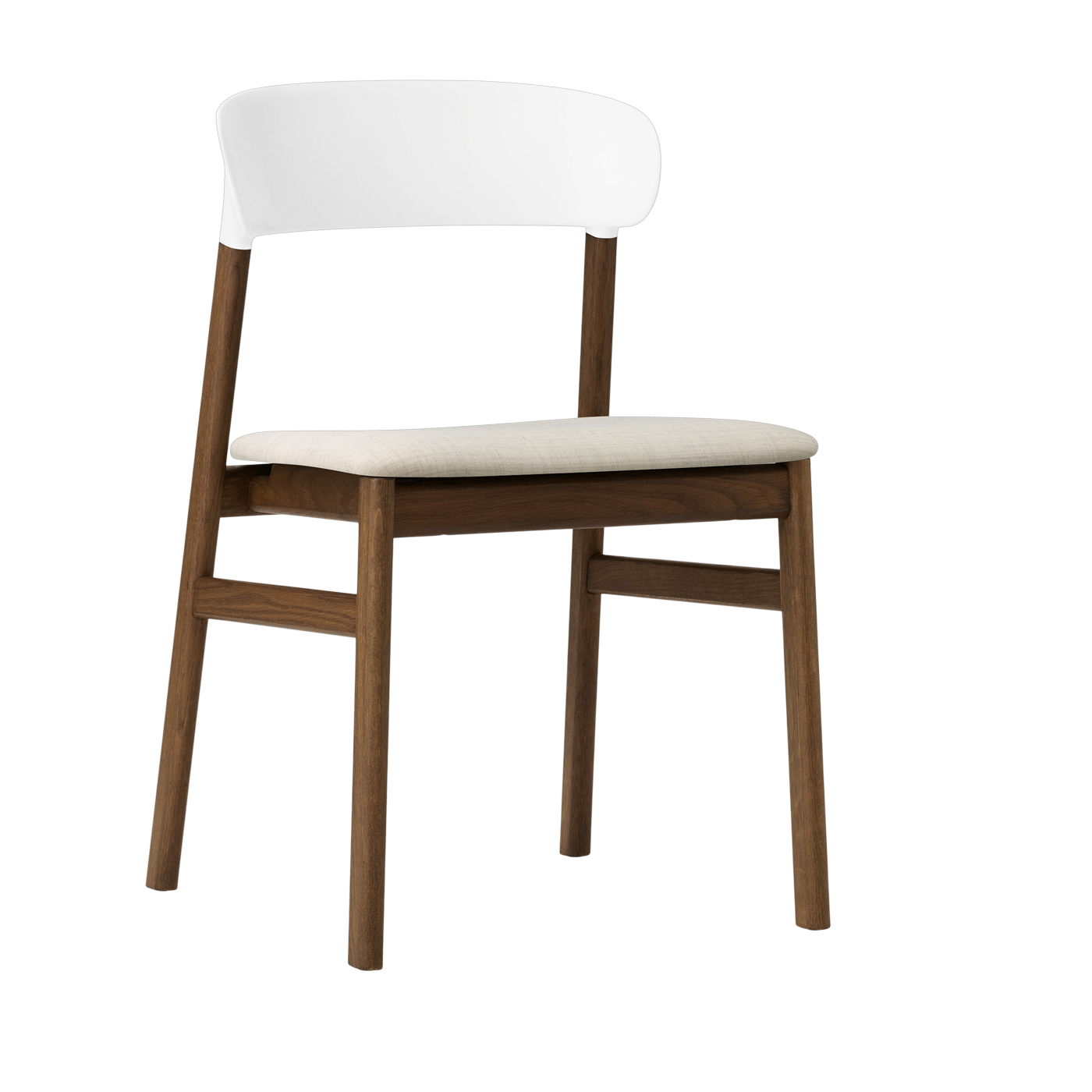Silla de tela blanca remix 113 y roble ahumado Herit - Normann Copenhagen