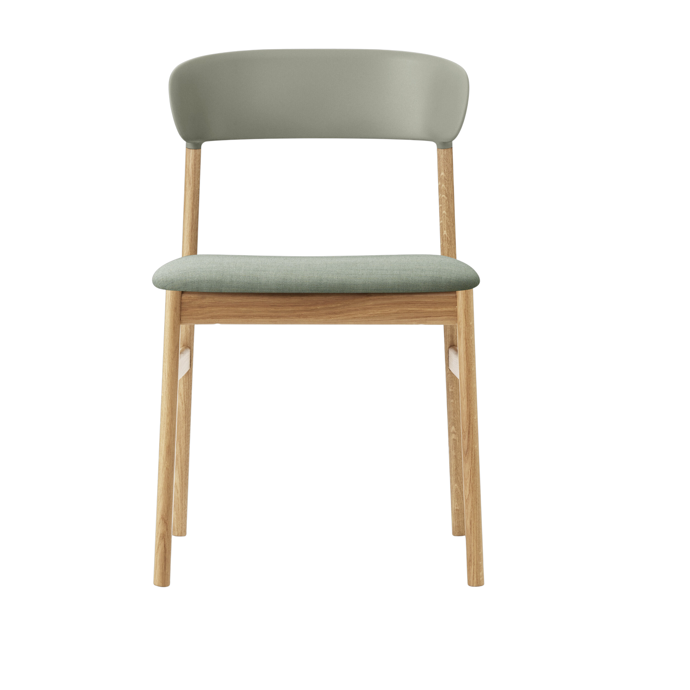 Silla de tela verde remix 906 y roble Herit - Normann Copenhagen