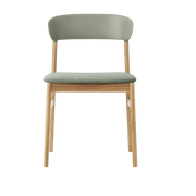 Stuhl aus grünem Stoff Remix 906 und Eiche Herit - Normann Copenhagen