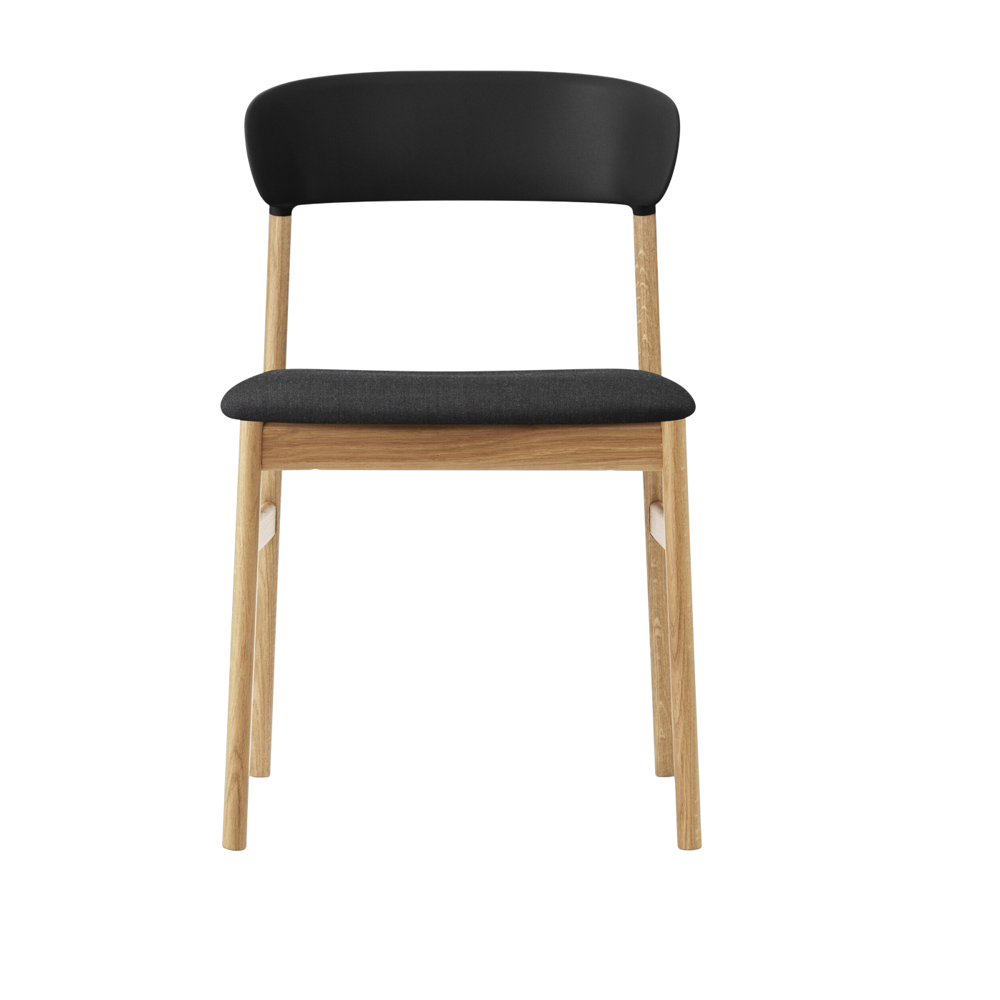 Silla de tela negra remix 173 y roble Herit - Normann Copenhagen
