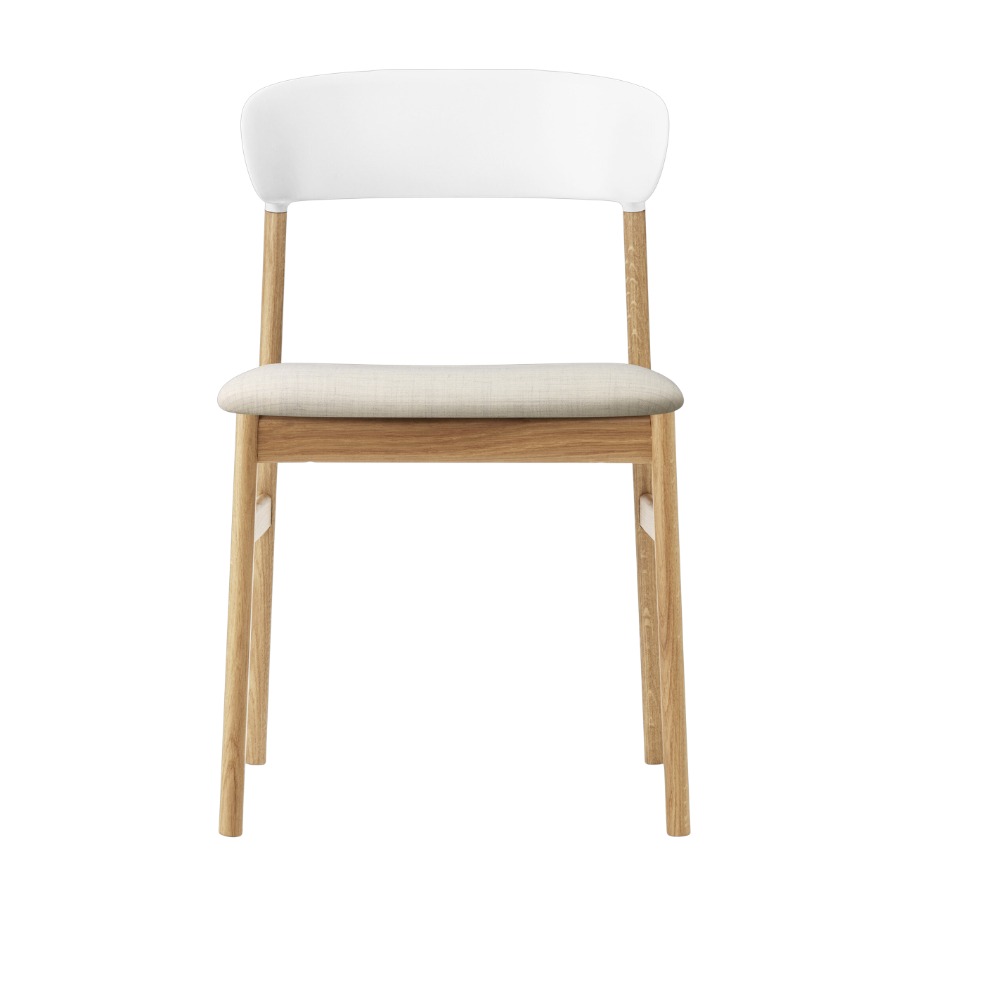 Silla de tela blanca remix 113 y roble Herit - Normann Copenhagen
