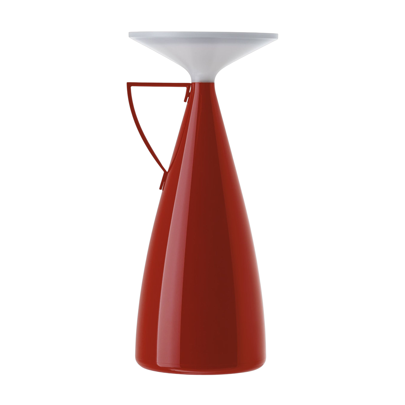 Tragbare Lampe aus recyceltem Thermoplast in Bordeauxrot, 11 x 24 cm Camomille – Kartell