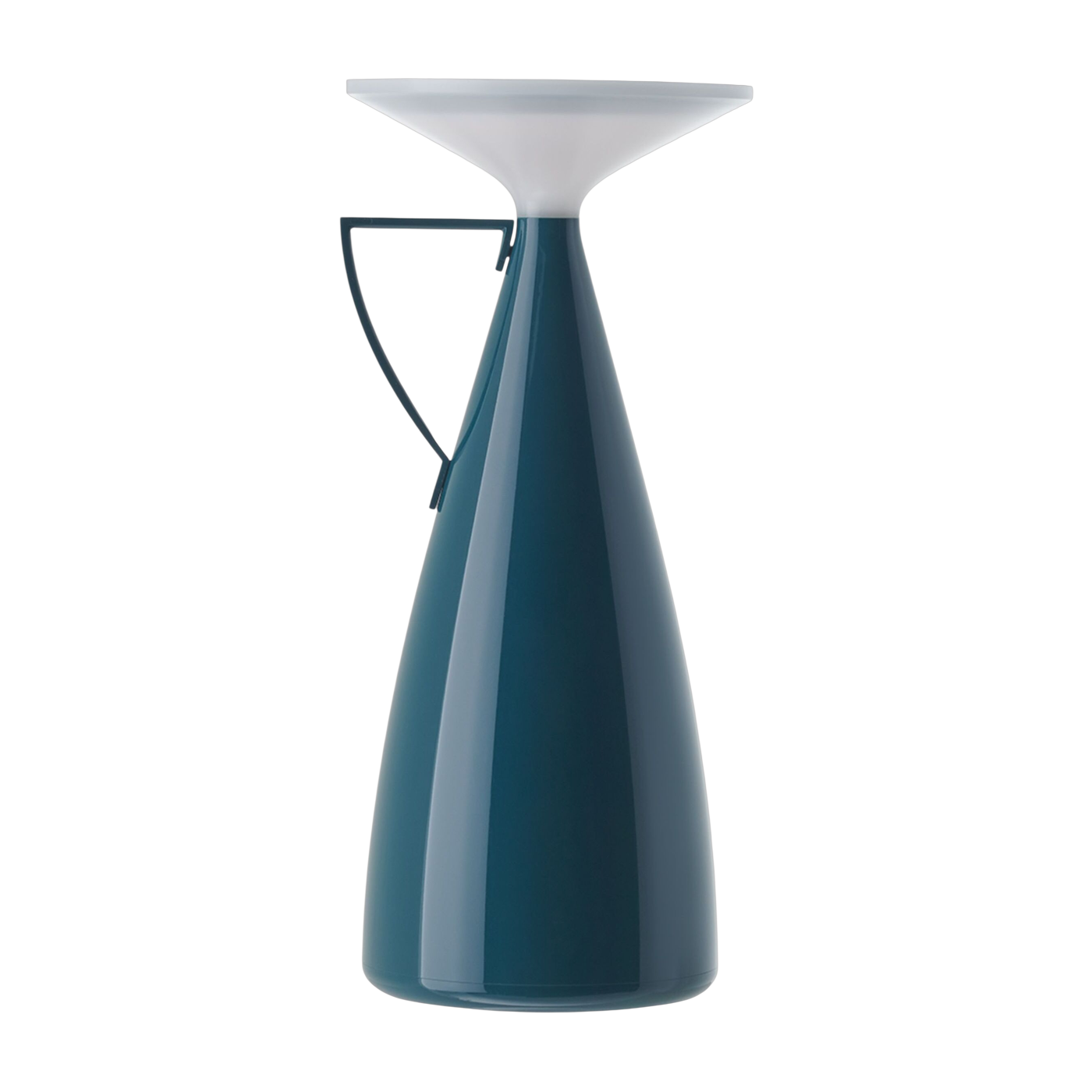 Tragbare Lampe aus recyceltem Thermoplast in Petrolblau, 11 x 24 cm Camomille – Kartell