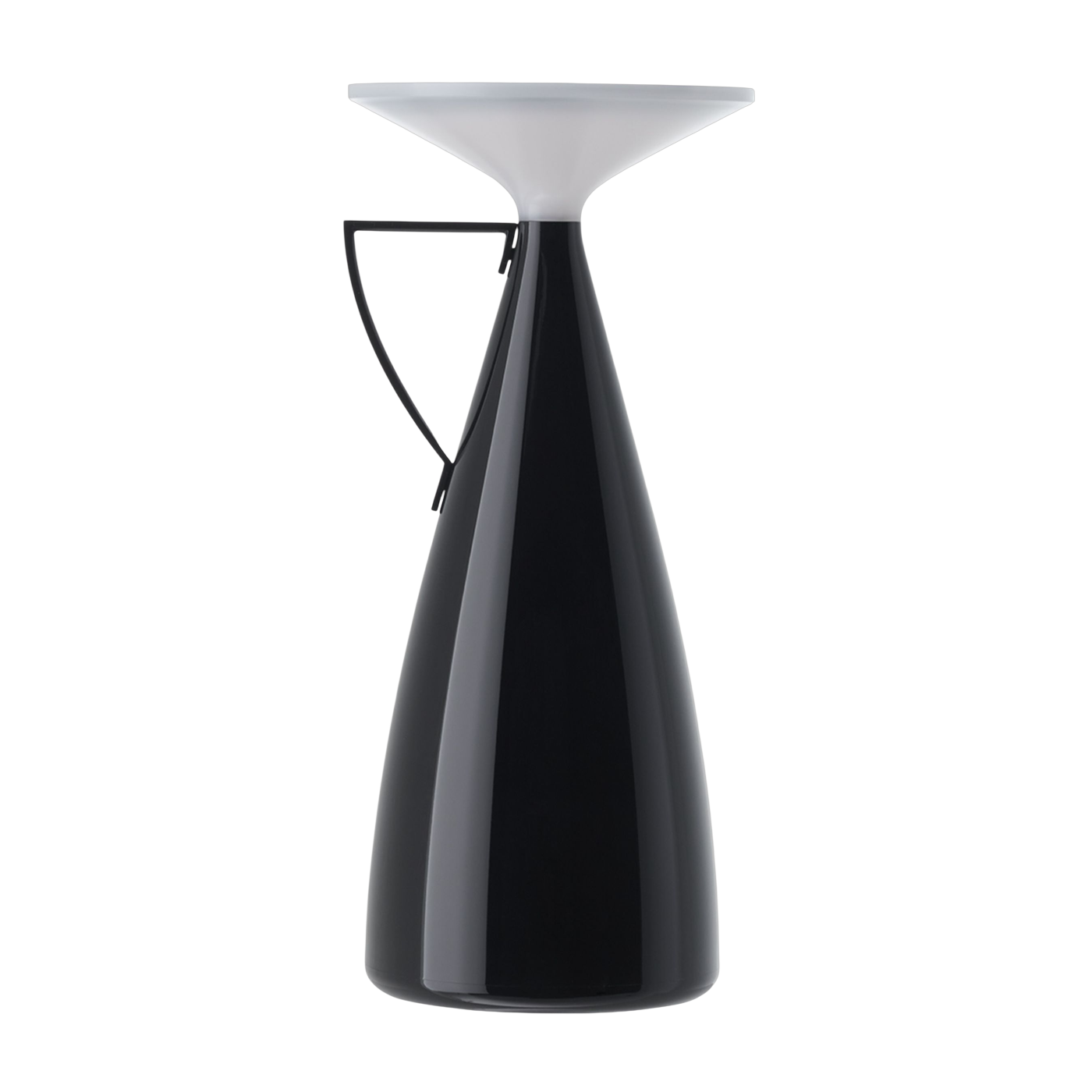 Tragbare Lampe aus recyceltem schwarzem Thermoplast 11 x 24 cm Camomille – Kartell