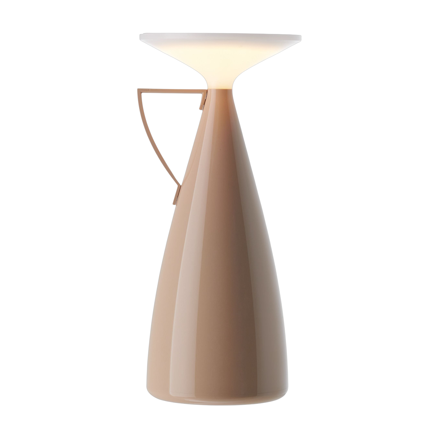 Tragbare Lampe aus recyceltem Thermoplast, beigefarbenes Pulver, 11 x 24 cm Camomille – Kartell