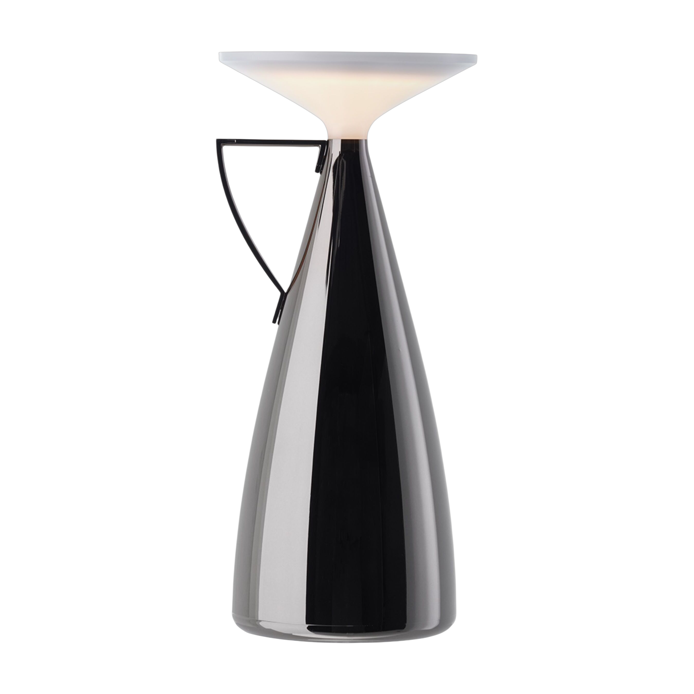 Tragbare Lampe aus schwarzem Titan 11 x 24 cm Camomille – Kartell