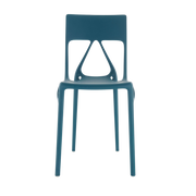 Sedia in termoplastica riciclata blu petrolio 42x52x80cm A. I Lite - Kartell