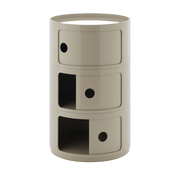 design side table, dove gray, 3 drawers Componibili Big - Kartell