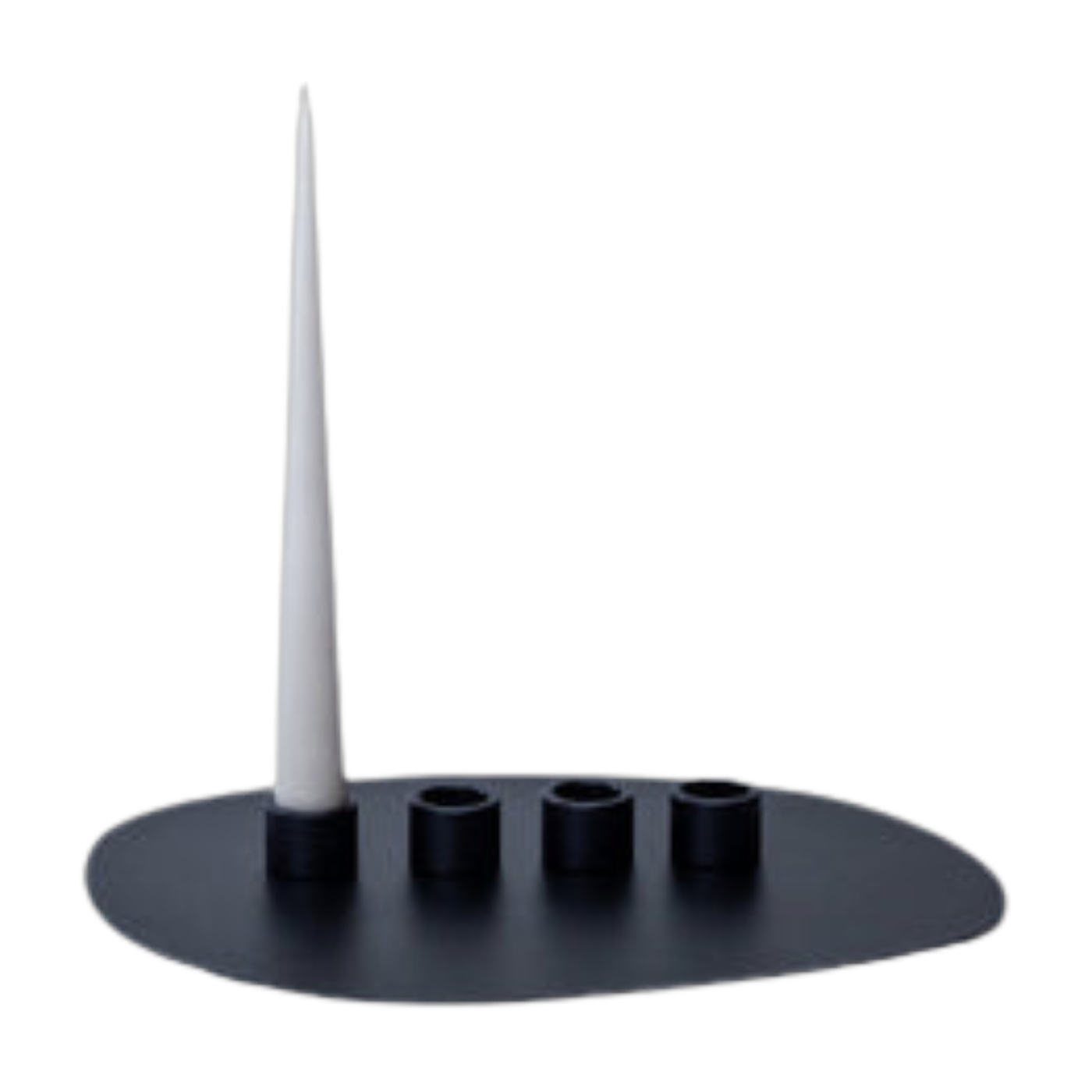 Bougeoir 4 bougies en acier noir 3x2,2cm Noa - Metallbude