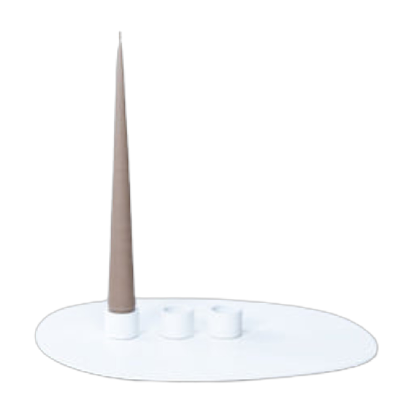 Bougeoir 4 bougies en acier blanc 3x2,2cm Noa - Metallbude