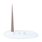 Bougeoir 4 bougies en acier blanc 3x2,2cm Noa - Metallbude