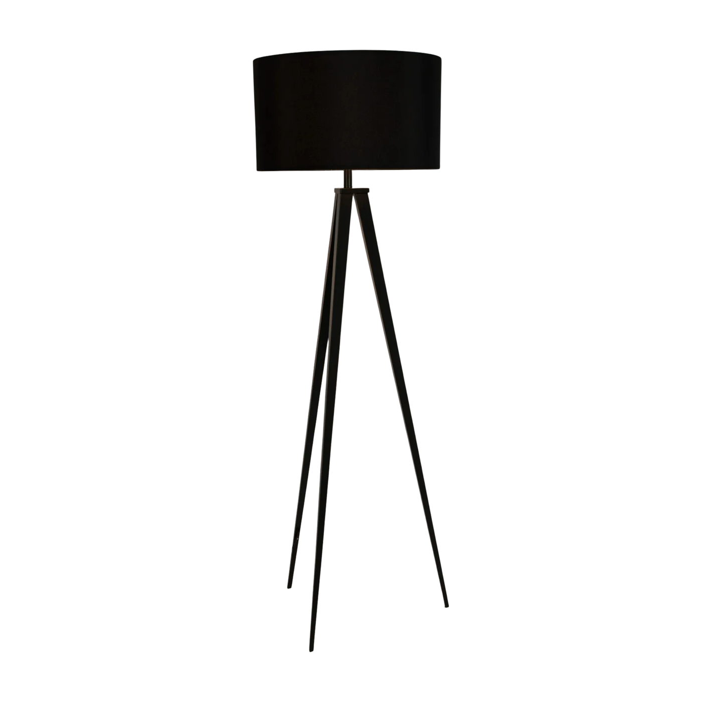 Lampada da terra con treppiede in metallo nero e paralume in tessuto nero 50x157cm Tripod - Zuiver