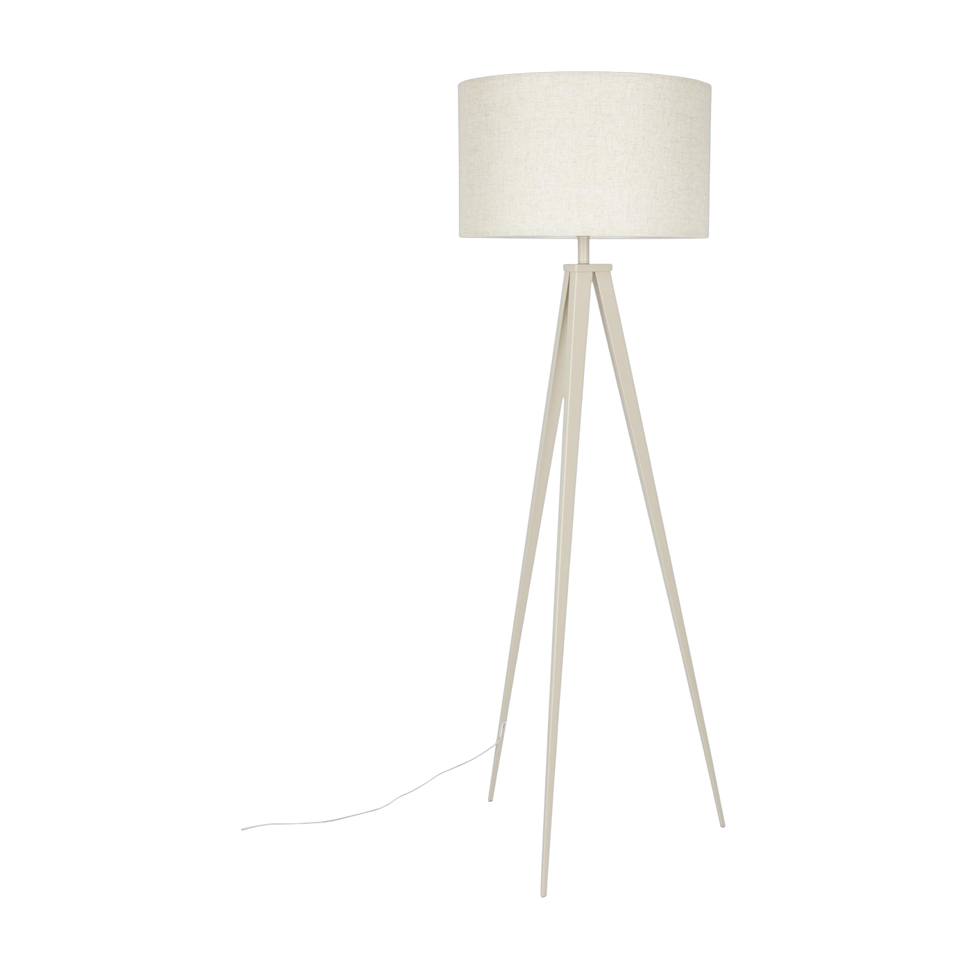 Lampada da terra con treppiede in metallo beige e paralume in tessuto beige 50x157cm Tripod - Zuiver