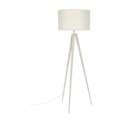 Lámpara de pie con trípode de metal beige y pantalla de tela beige 50x157cm Tripod - Zuiver
