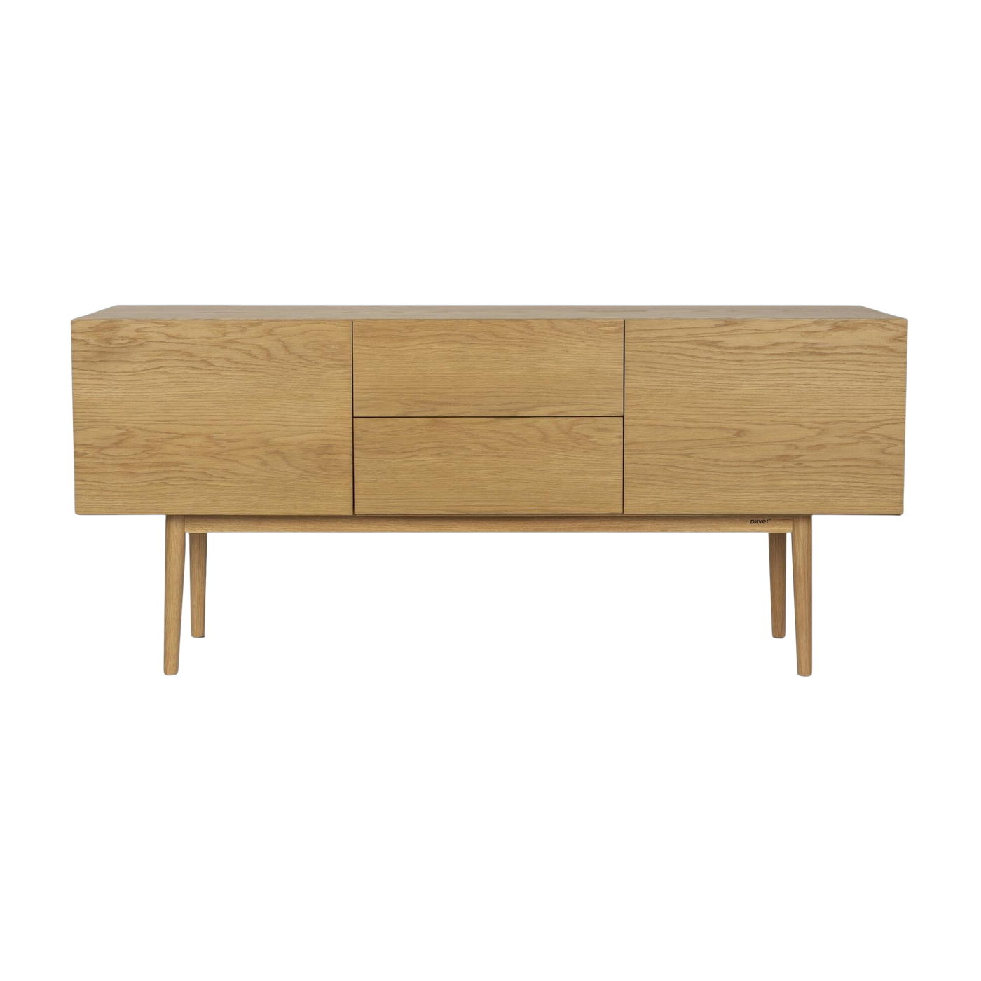 Buffet en chêne massif avec 2 portes et 2 tiroir 160x40x72cm Hight - Zuiver