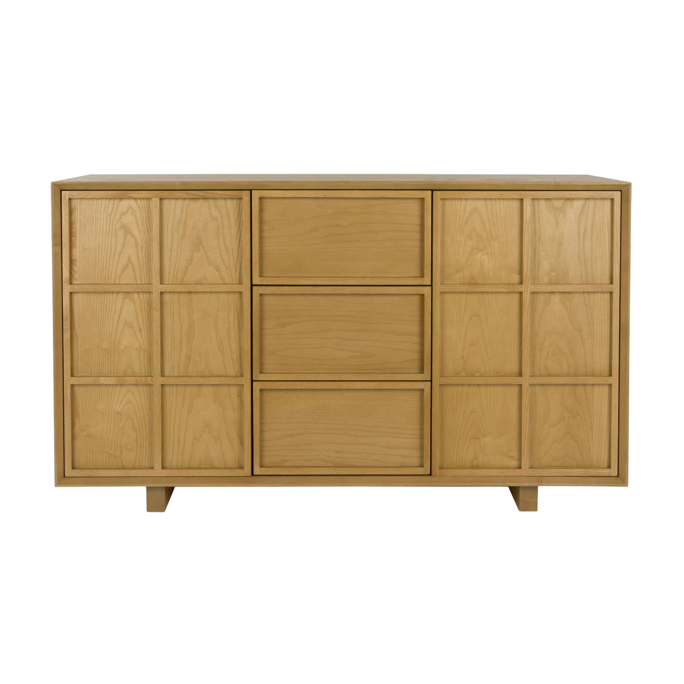 Buffet en placage en chêne 120x45x70cm Raster hight - Zuiver
