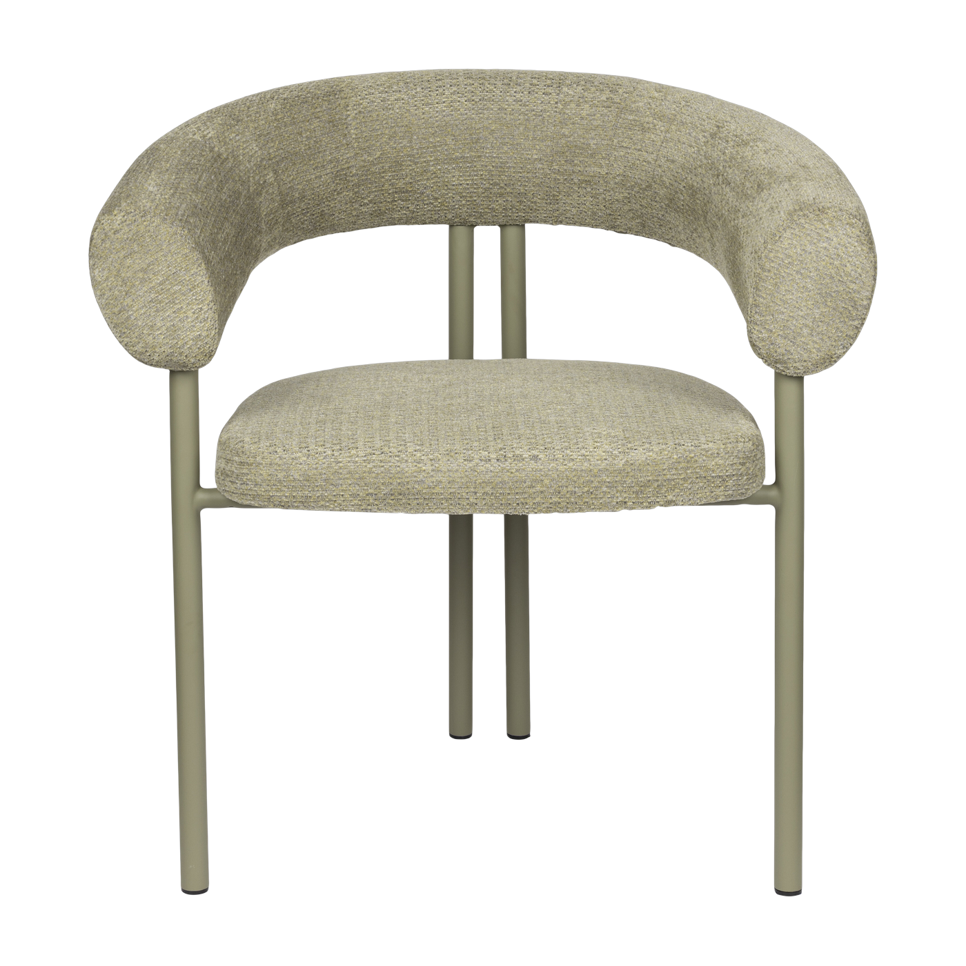 Chaise en acier et polyester vert 57x72x76cm Heels - Zuiver
