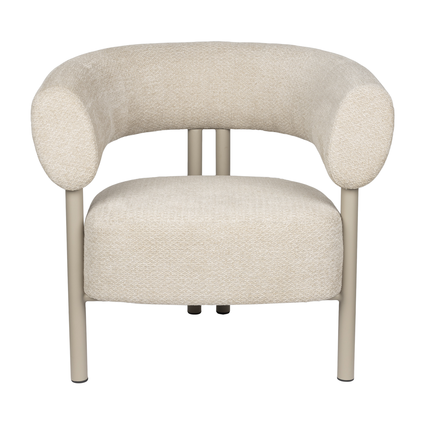 Beige steel and polyester lounge chair 70x82x75cm Heels - Zuiver