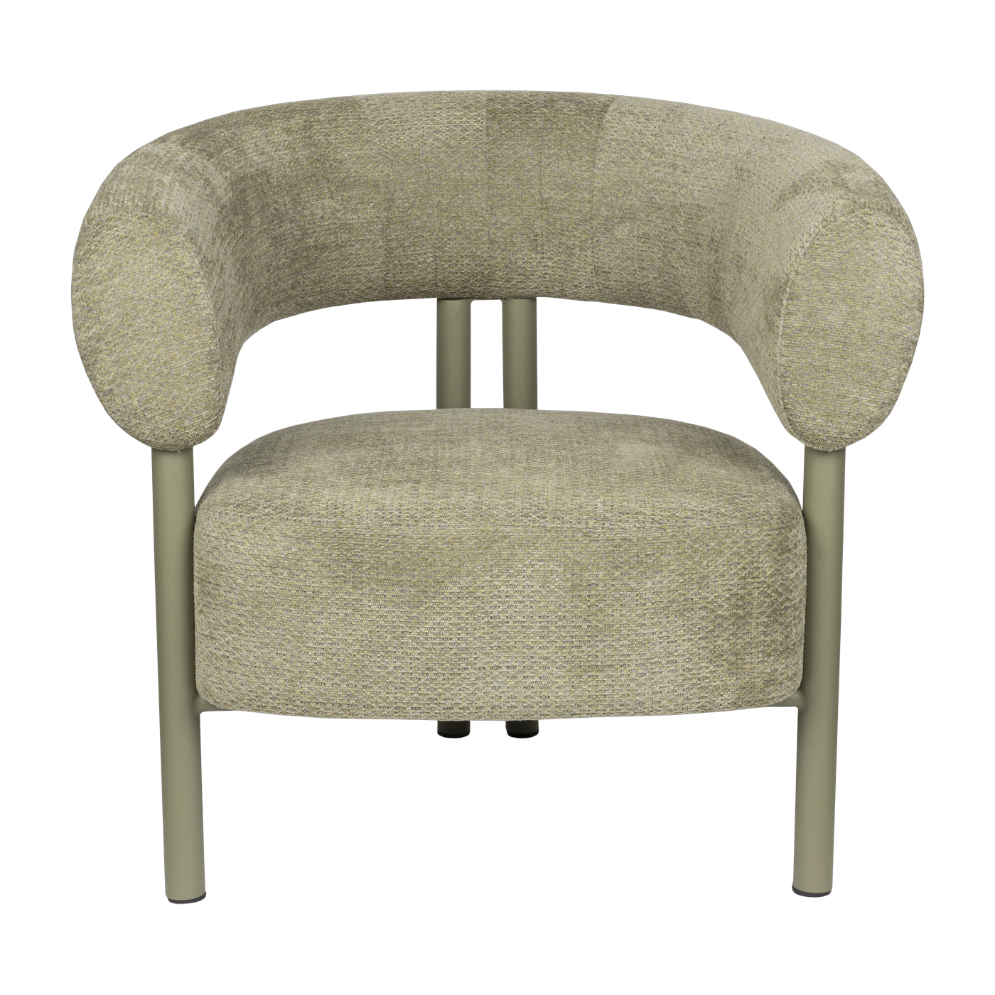 Green steel and polyester lounge chair 70x82x75cm Heels - Zuiver