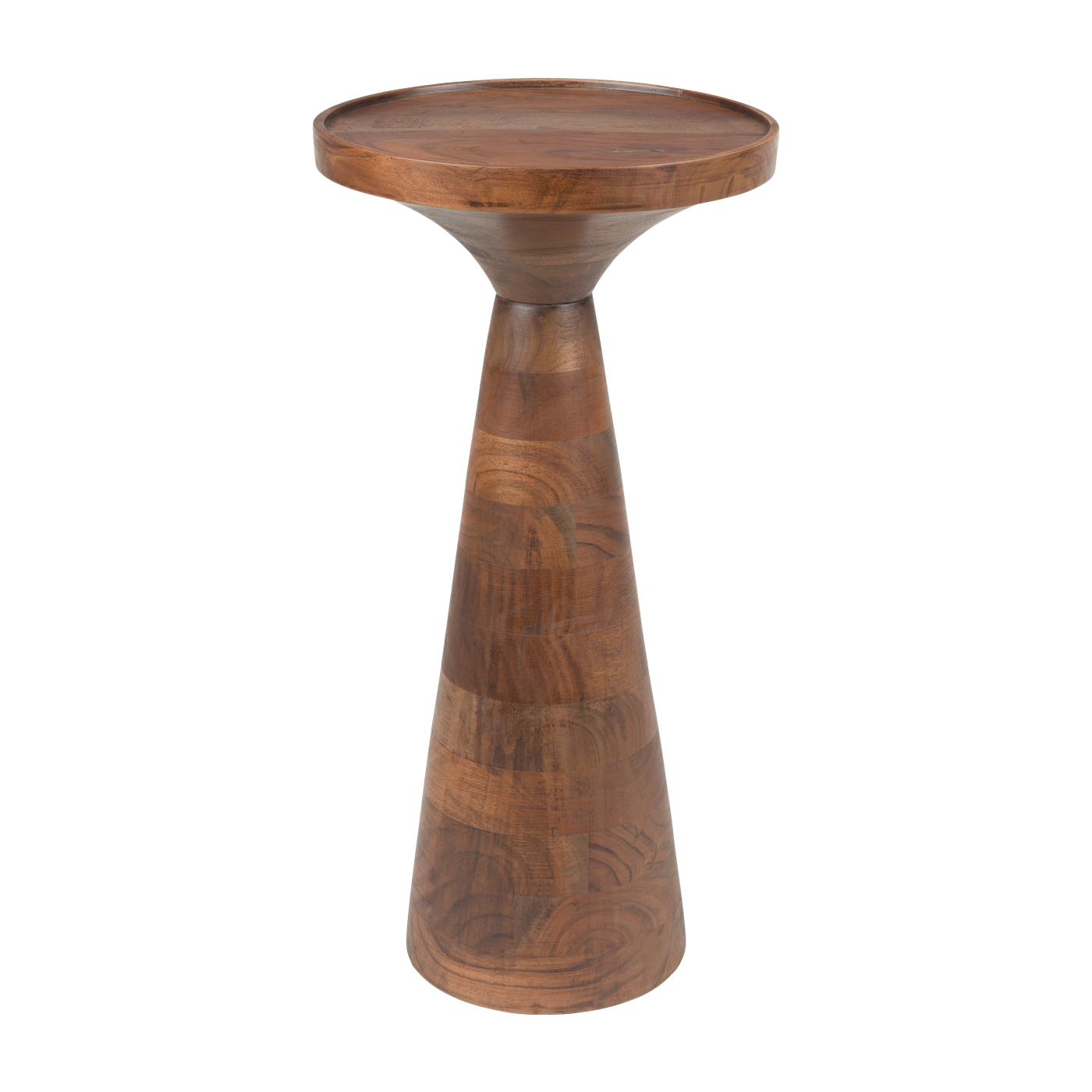 Mesa auxiliar de madera de acacia y aluminio 28 x 56 cm Floss - Zuiver