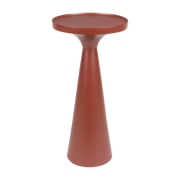 Brick red aluminum side table 28x56cm Floss - Zuiver