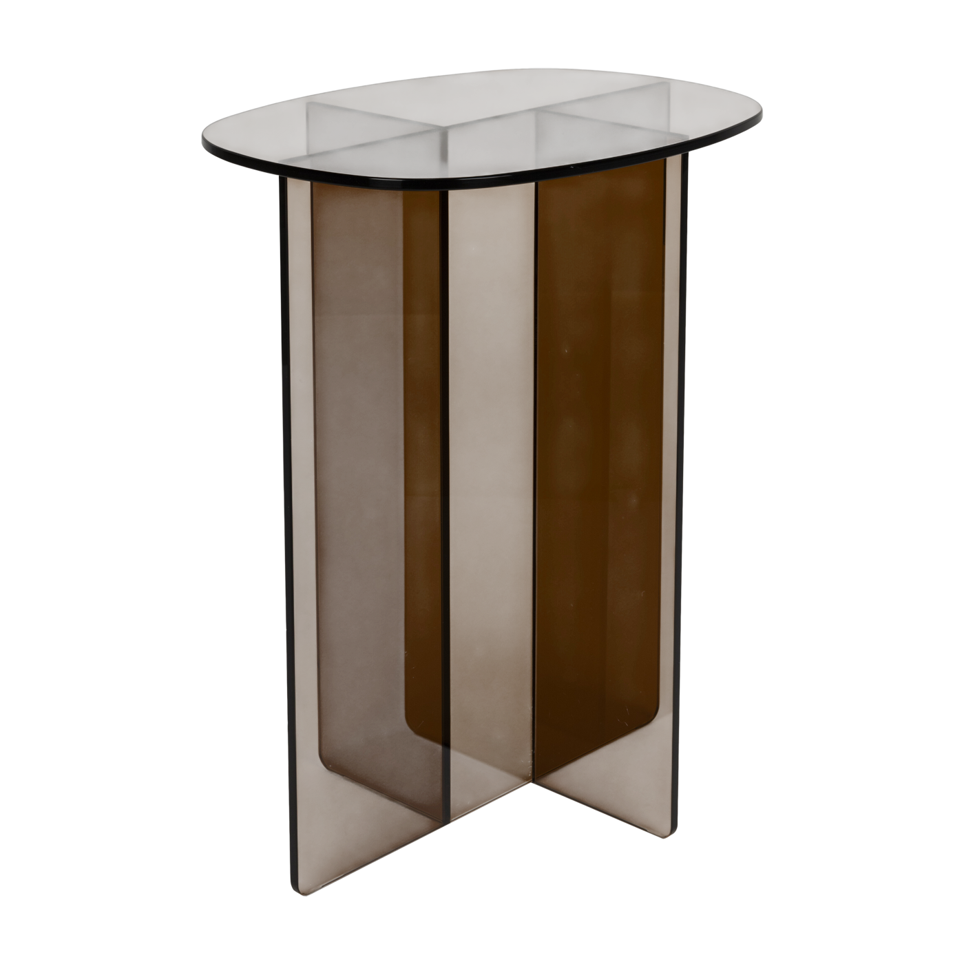 Beistelltisch aus Rauchglas 30 x 40 x 50 cm „ Linea ” – Zuiver