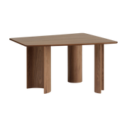 Table à manger en noyer laqué vernis 130x120cm Re-norm - Muuto