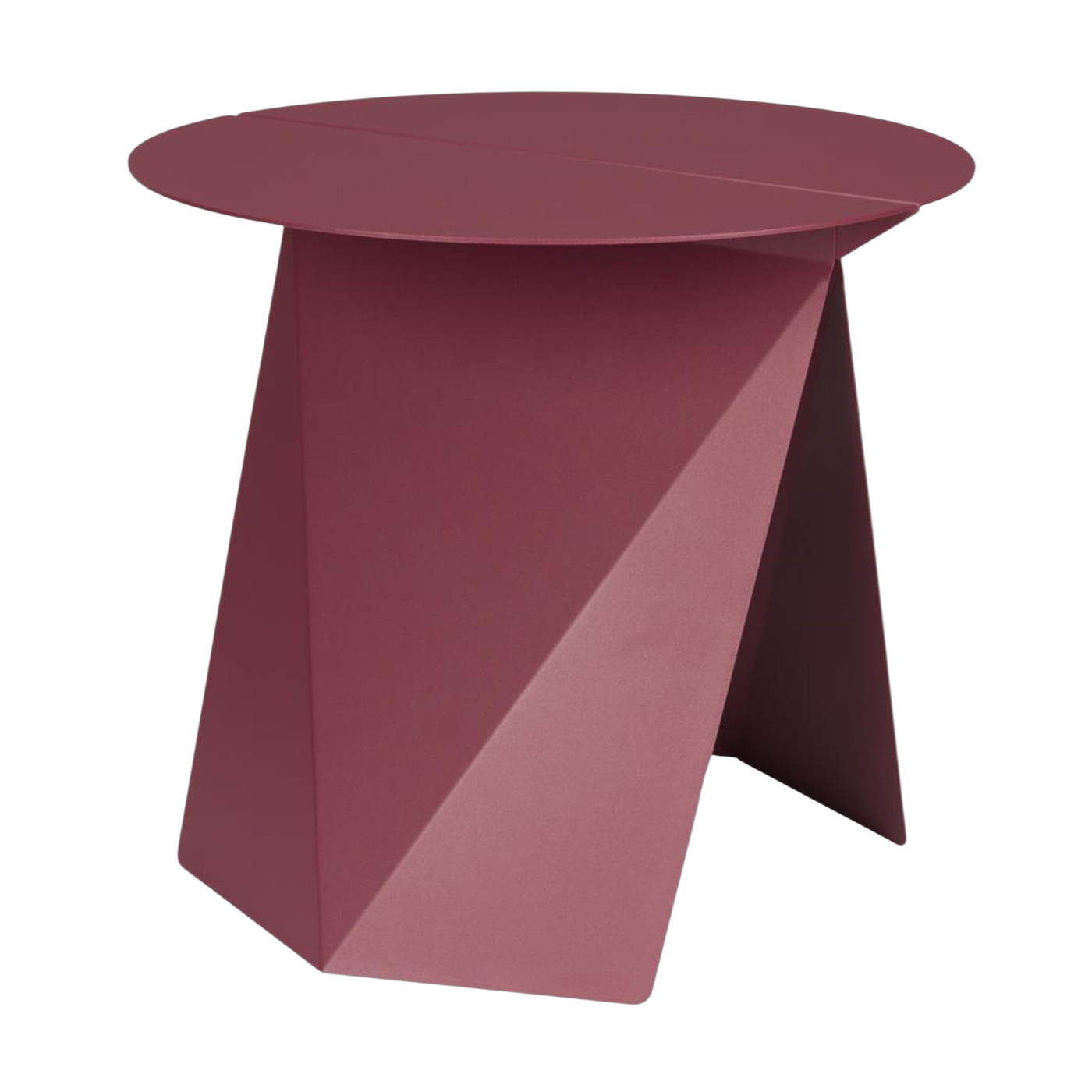 Beistelltisch aus Metall in Bordeauxrot, 45 x 40 cm, Foldy – Zuiver