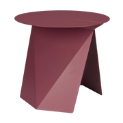 Foldy burgundy metal side table 45x40cm - Zuiver