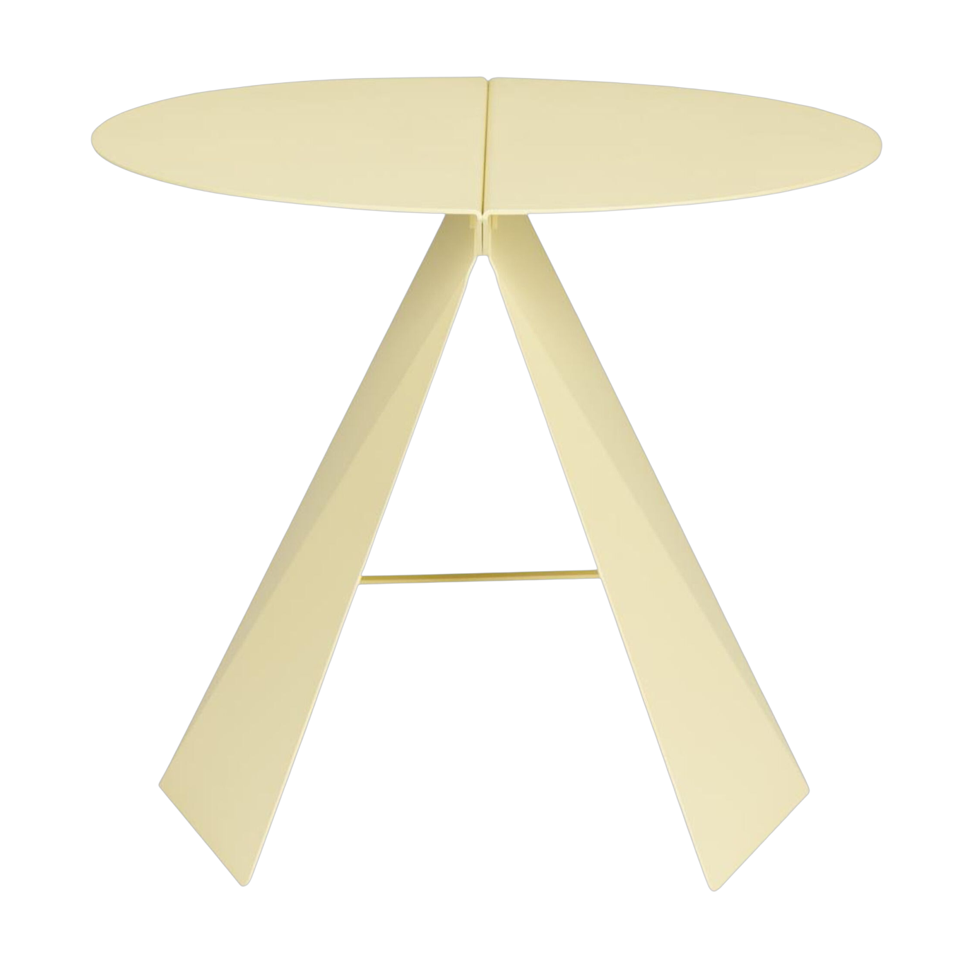 Mesa auxiliar de metal amarillo pálido 45 x 40 cm Foldy - Zuiver