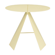 Foldy pale yellow metal side table 45x40cm - Zuiver