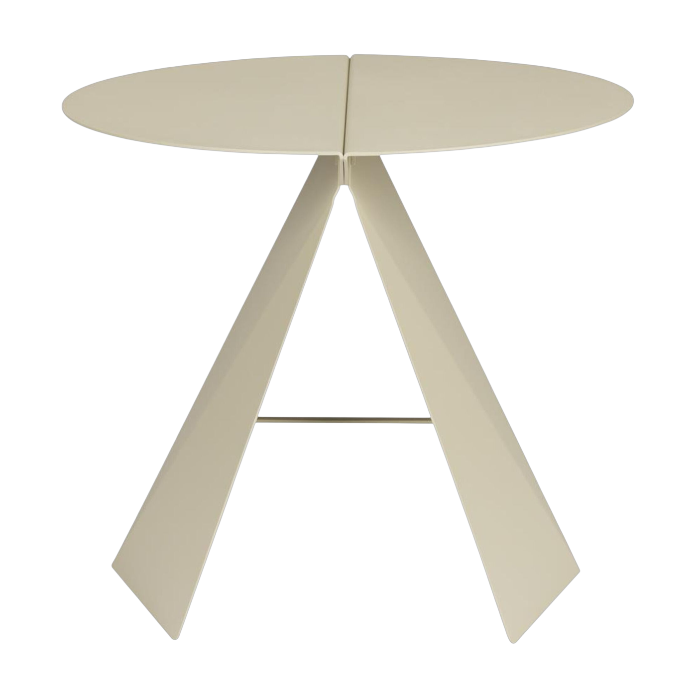 Beistelltisch aus beigem Metall 45 x 40 cm Foldy – Zuiver