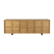 Niedriges Sideboard aus massiver Esche 42 x 160 x 54 cm