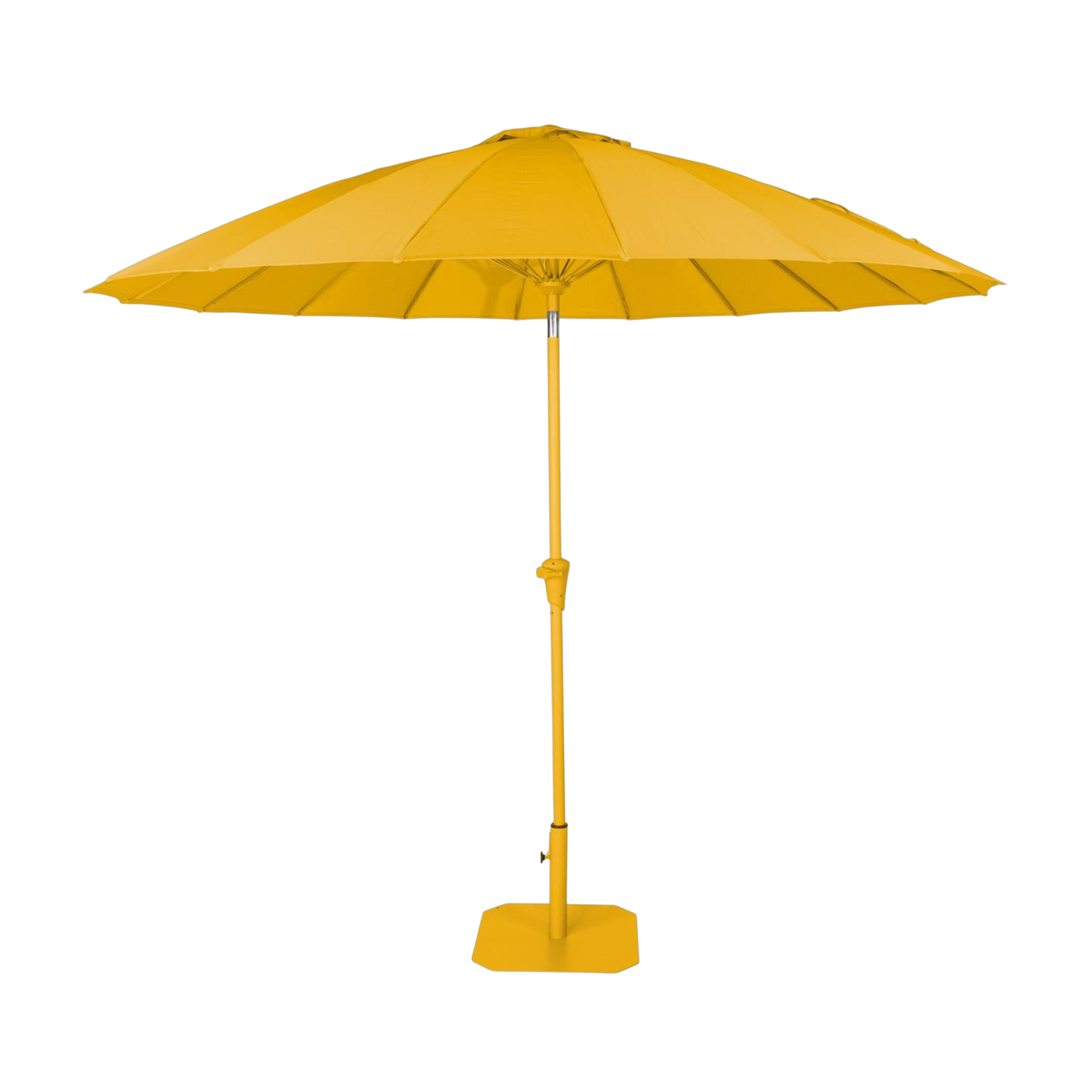 Sonnenschirm aus Stahl und sonnengelbem Polyester, 250 x 235 cm Sunshine – Zuiver
