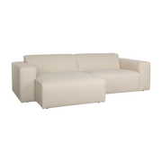 Beiges Sofa aus Polyester mit „ méridienne ” links 247 x 70 x 41 x 63 cm Milka – Zuiver