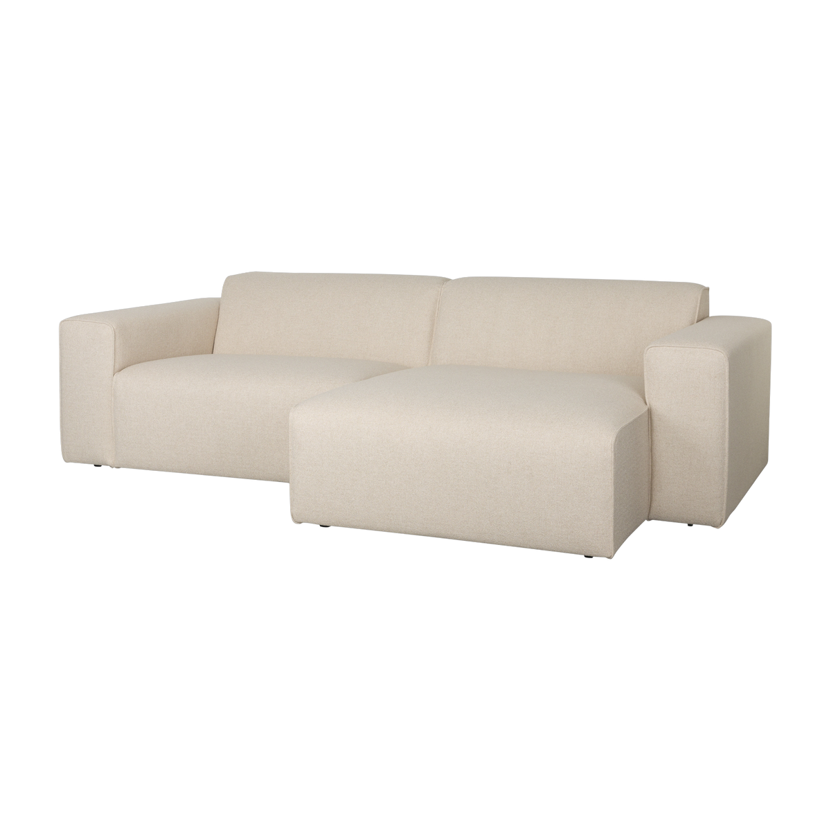 Beiges Sofa aus Polyester mit 247 x 70 x 41 x 63 cm großem méridienne auf der rechten Seite Milka – Zuiver