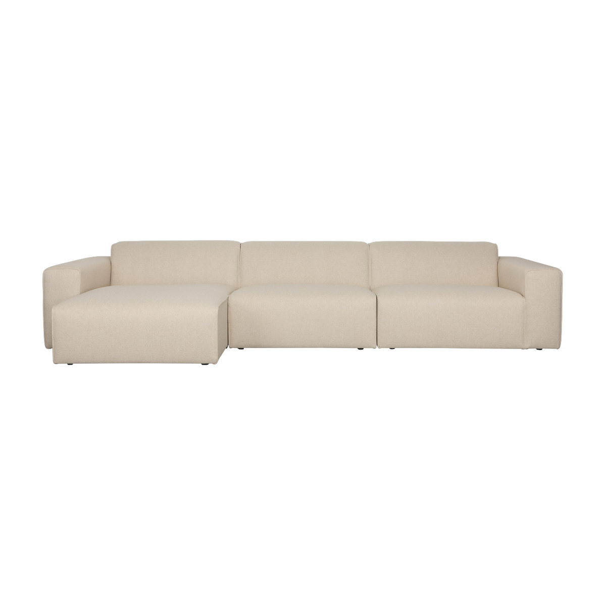 Beiges Sofa aus Polyester mit 350 x 70 x 41 cm großem méridienne links Milka – Zuiver