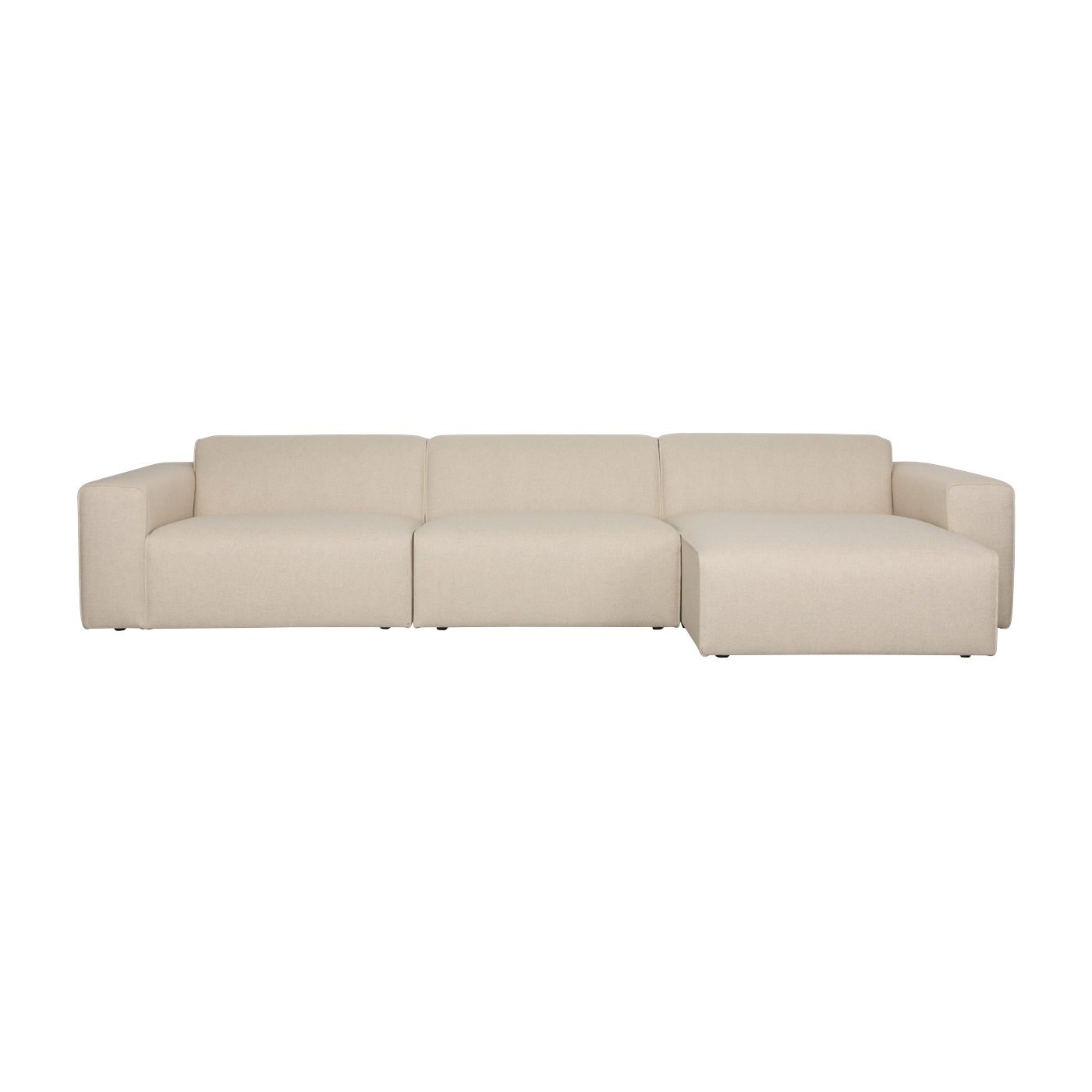 Beiges Sofa aus Polyester mit 350 x 70 x 41 cm großem méridienne auf der rechten Seite Milka – Zuiver